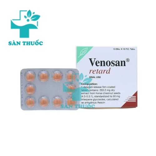 Venosan retar 50mg - Thuốc chống viêm, chống phù nề hiệu quả của Đức