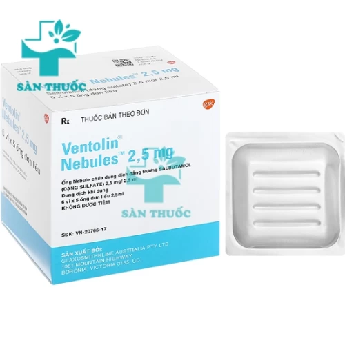 Ventolin Nebules 2,5mg Glaxo - Thuốc điều trị hen phế quản