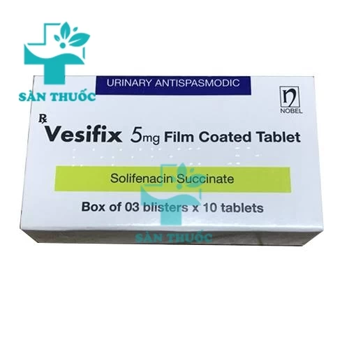 Vesifix 5mg Nobel - Điều trị tiểu tiện không tự chủ, tiểu són