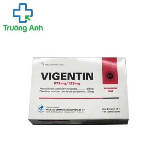 Vigentin 875/125 Pharbaco - Thuốc điều trị nhiễm khuẩn hô hấp