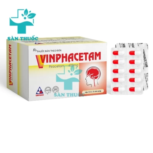 Vinphacetam 400mg Vinphaco - Thuốc tăng cường tuần hoàn não