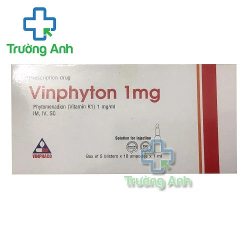 Vinphyton 1mg Vinphaco - Thuốc trị xuất huyết ở trẻ em