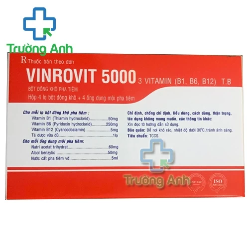 Vinrovit 5000 Vinphaco (bột tiêm) - Thuốc trị viêm dây thần kinh