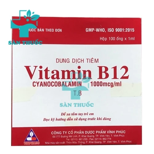 Vitamin B12 1000mg Vinphaco - Bổ sung Vitamin B12 cho cơ thể