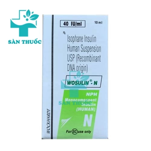 Wosulin - N 40IU/ml x 10ml – Thuốc điều trị tiểu đường của Ấn Độ