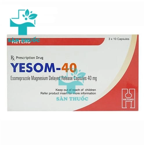 Yesom 40mg - Thuốc điều trị viêm loét dạ dày, tá tràng hiệu quả