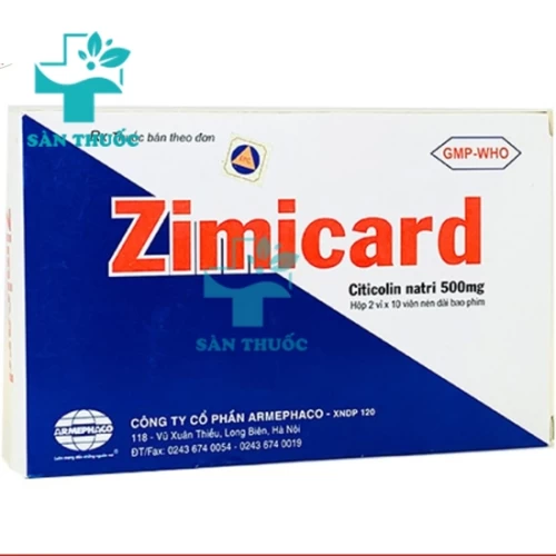 Zimicard 500mg - Thuốc điều trị các bệnh não cấp tính, mãn tính hiệu quả