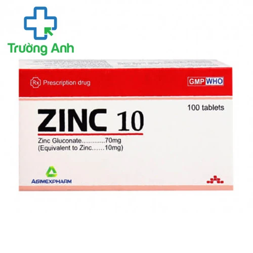 ZinC 10mg Agimexpharm - Thuốc bổ sung kẽm cho cơ thể