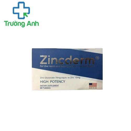 Zincderm - Sản phẩm bổ sung kẽm cho cơ thể hiệu quả của Mỹ
