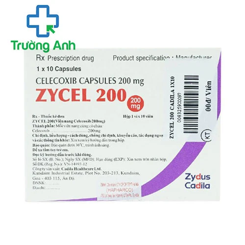 Zycel 200 Zydus Cadila - Thuốc điều trị đau xương khớp hiệu quả