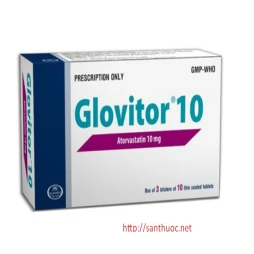 Glovitor 10mg-20mg - Thuốc giúp hạ mỡ máu hiệu quả