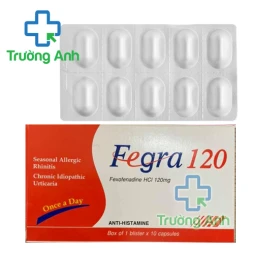 Fegra 120mg - Điều trị viêm mũi dị ứng, mày đay của Pymepharco