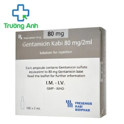 Gentamicin Kabi 80mg/2ml - Thuốc điều trị nhiễm khuẩn nặng