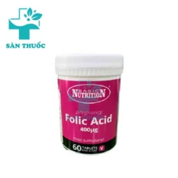 Basic Nutrition Folic Acid (Lọ 60 viên) - Giúp bổ sung dưỡng chất