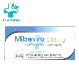 Mibeviru 200mg Hasan - Phòng và trị nhiễm virus Herpes tuýp 1, 2