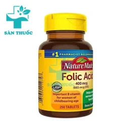 Nature Made Folic Acid 400 mcg - Bổ sung dưỡng chất cho mẹ bầu