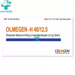 Olmegen-H 40/12.5 - Olmesartan medoxomil 40mg + Hydrochlorothiazide 12,5mg Celogen