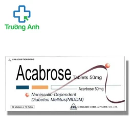 Acabrose Tablets 50mg - Thuốc trị tiểu đường của Standard Chem