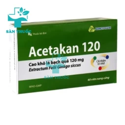 Acetakan 120 Agimexpharm - Hỗ trợ tăng cường tuần hoàn não