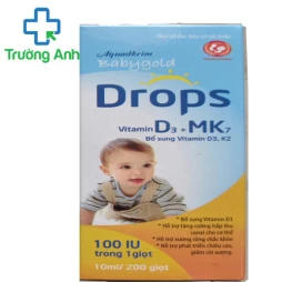 Aquadkrim Babygold Drops Vitamin D3+MK7 - Bổ sung vitamin D3