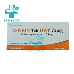 Aspirin Tab DWP 75mg Wealphar - Giảm đau và hạ sốt dạng uống