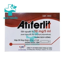 Atiferlit 50mg/5ml A.T - Hỗ trợ điều trị thiếu máu do thiếu sắt