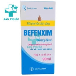 Befenxim 50mg/5ml Dopharma - Thuốc trị nhiễm khuẩn hiệu quả