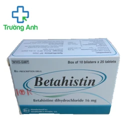 Betahistin 16mg Khapharco - Thuốc điều trị chóng mặt