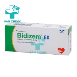 Bidizem 60 Bidiphar - Thuốc điều trị đau thắt ngực, tăng huyết áp