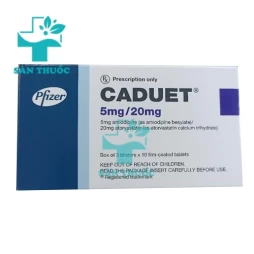 Caduet 5mg/20mg Pfizer - Thuốc trị tăng huyết áp của Đức