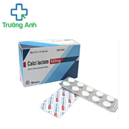 Calci lactate 650mg Mekophar - Giúp bổ sung calcium hiệu quả