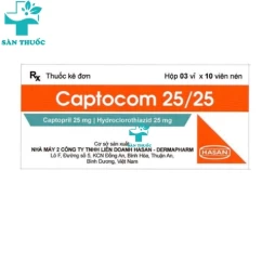 Captocom 25/25 - Captopril 25mg + Hydroclorothiazid 25mg Hasan-Dermapharm
