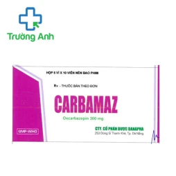 Carbamaz 300mg Danapha - Thuốc điều trị động kinh cục bộ