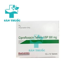 Ciprofloxacin Tablets USP 500mg Macleods - Thuốc trị nhiễm khuẩn