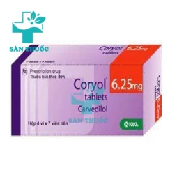 Coryol 6.25mg - Thuốc điều trị tăng huyết áp của Slovania