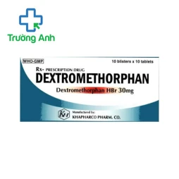 Dextromethorphan 30mg Khapharco - Thuốc trị ho hiệu quả