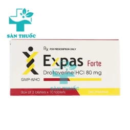 EXPAS FORTE DHG - Thuốc phòng và điều trị co thằt dạ dày, ruột