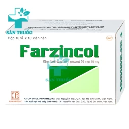 Farzincol 10mg - Thực phẩm chức năng bổ sung kẽm hiệu quả