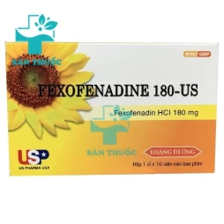 Fexofenadine 180-US - Thuốc điều trị viêm mũi dị ứng hiệu quả (10 hộp)