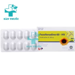 Fexofenadine 60 - HV USP (vỉ) - Thuốc trị viêm mũi dị ứng