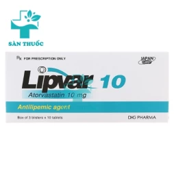 Lipvar 10 DHG Pharma - Thuốc điều trị tăng cholesterol máu