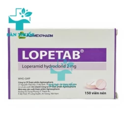 Lopetab - Thuốc điều trị tiêu chảy cấp hiệu quả của Agimexpharm