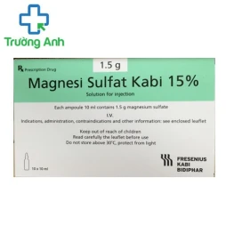 Magnesi sulfat Kabi 15% - Thuốc điều trị các trường hợp thiếu Magnesi