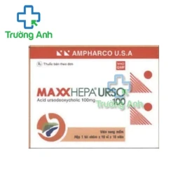 Maxxhepa urso 100 Ampharco USA - Thuốc điều trị sỏi túi mật cholesterol
