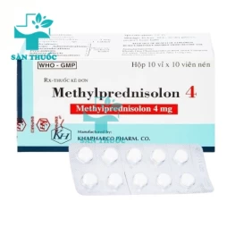 Methylprednisolon 4mg Khapharco - Thuốc chống viêm hiệu quả