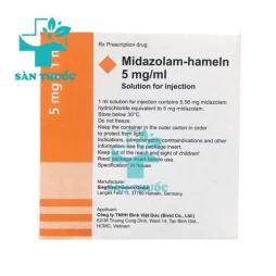 Midazolam - hameln 5mg/ml - Thuốc an thần của Đức