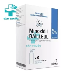 Minoxidil baileul 5% 60ml - Thuốc trị rụng tóc hiệu quả