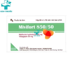 Mivifort 850/50 - Metformin hydroclorid 850mg + Vildagliptin 50mg Hasan-Dermapharm