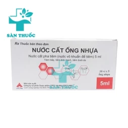Nước cất ống nhựa 5ml CPC1HN - Dung môi, nước cất hòa tan