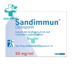 Sandimmun 50mg/ml Novartis (tiêm) - Thuốc chống thải ghép tạng